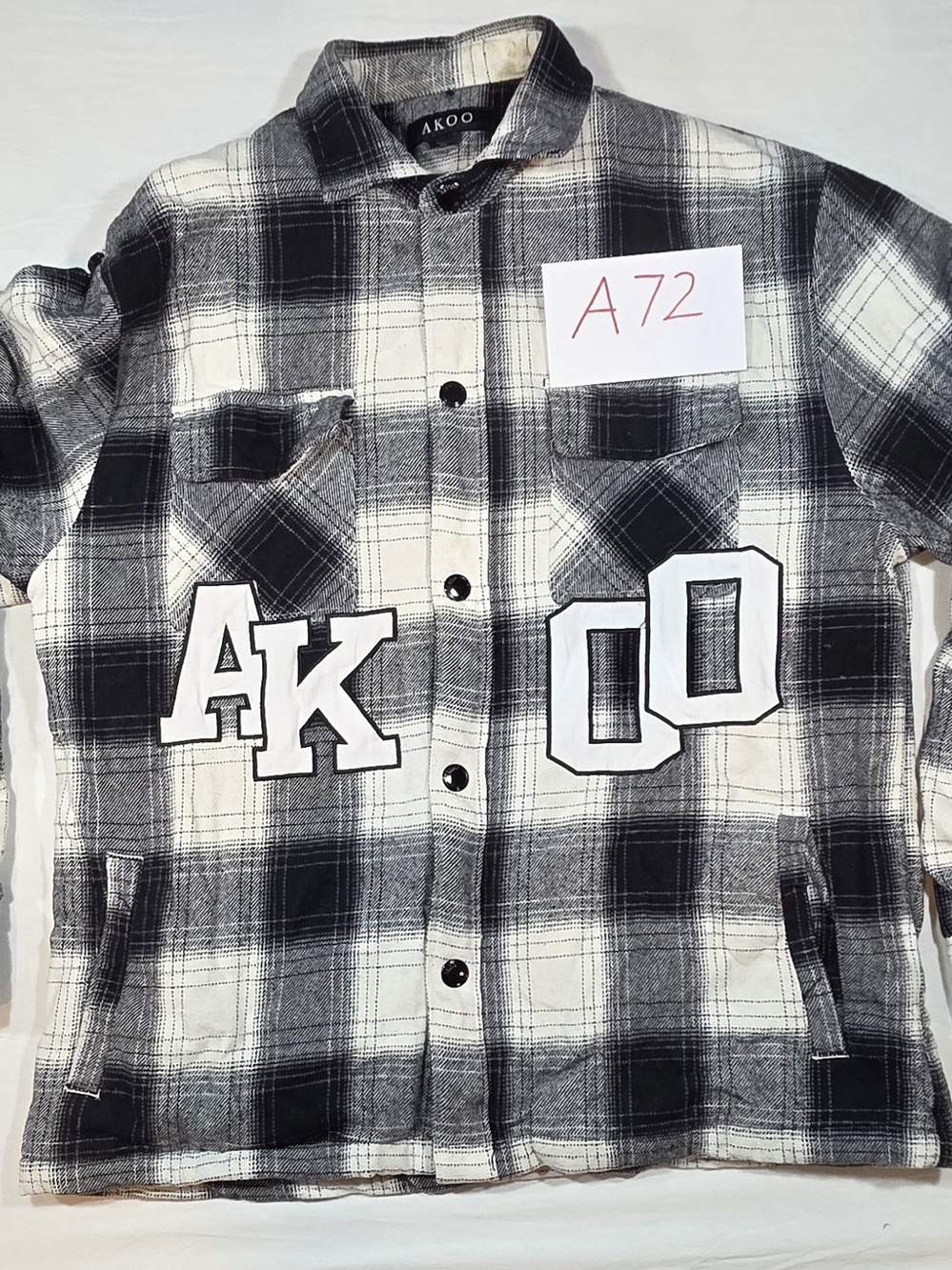 Akoo Black Plaid Lined Jacket with Tag